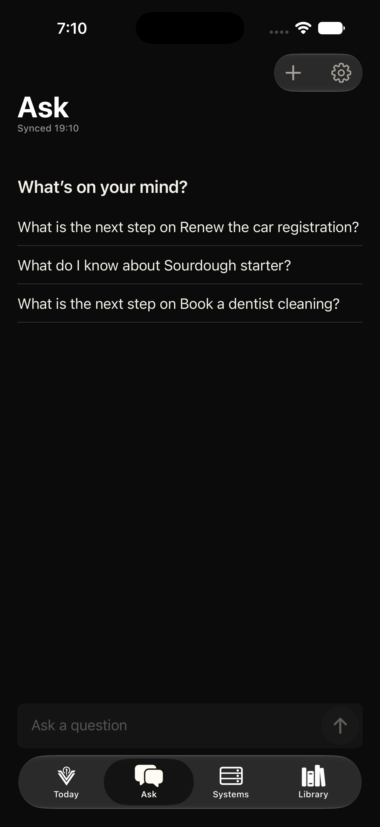 iPhone, ask screen, dark appearance
