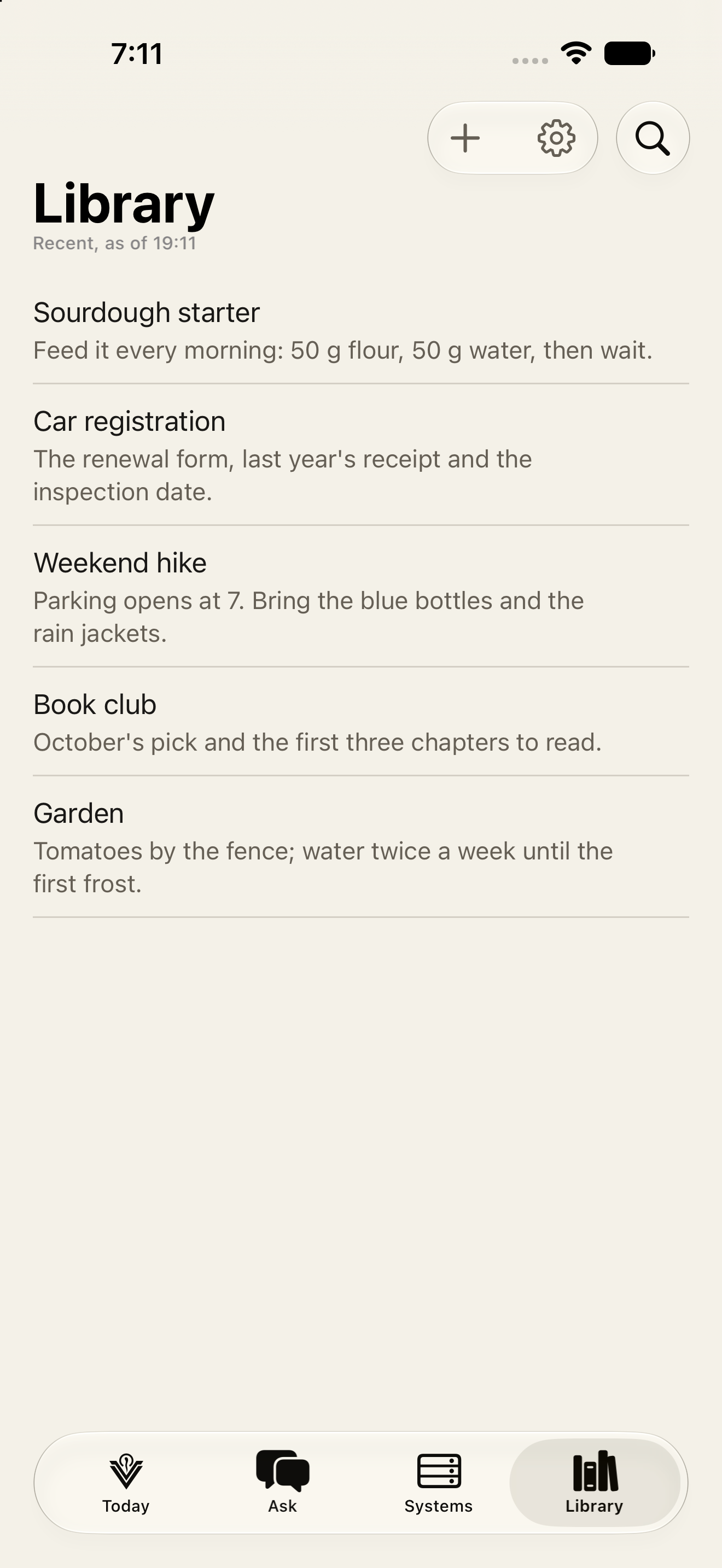 iPhone, library screen, light appearance